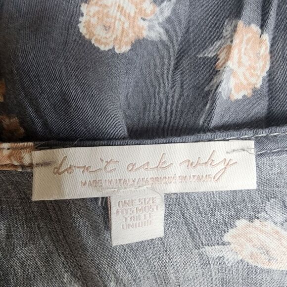 Don't Ask Why Blue & Pink Floral Tie Front Jacket (OS) - Picture 5 of 5